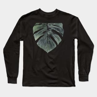 Monstera Half Leaf 6 Long Sleeve T-Shirt